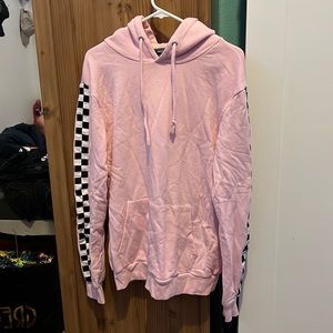 Forever 21 mens pink and checkered hoodie